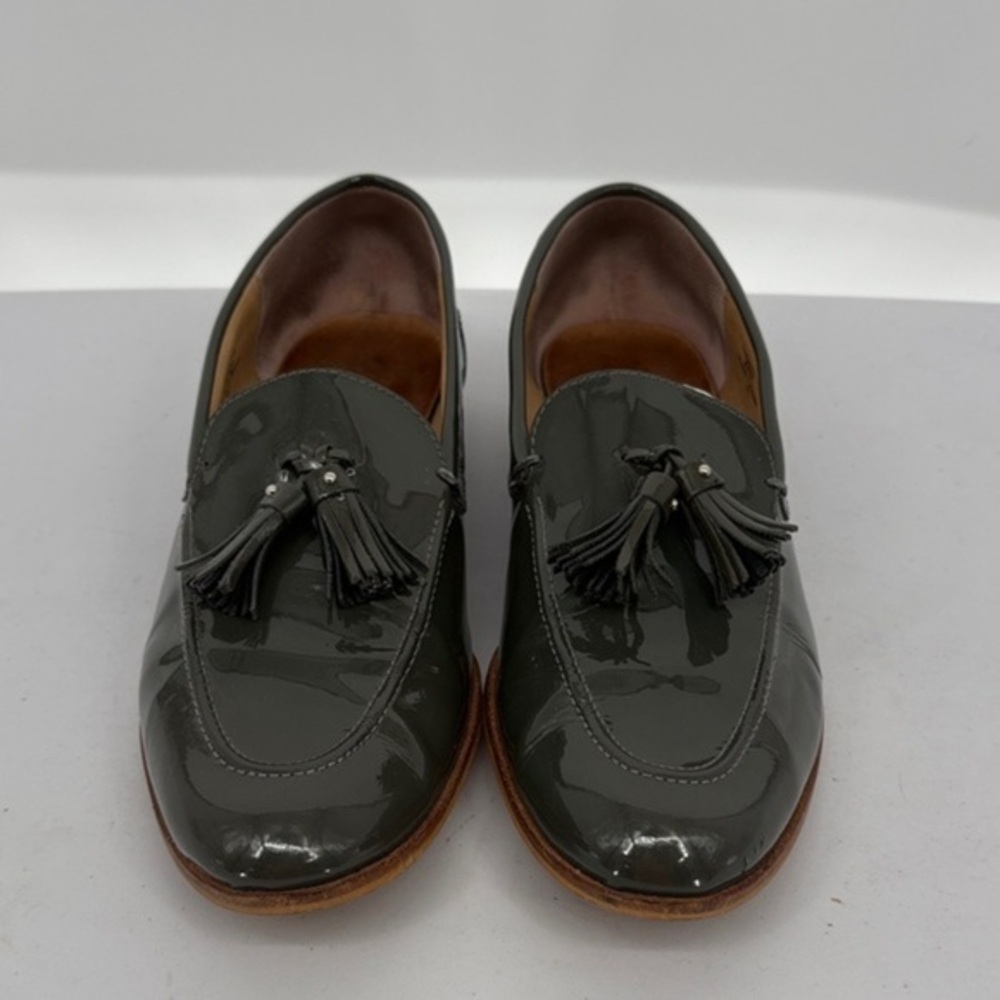 🐆 Office London grey Patent Leather Tassel Loafers